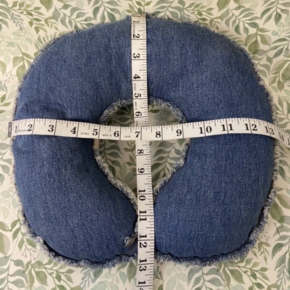 Handmade Denim Travel Neck Pillow Travel Accessory - Picture 3 of 5